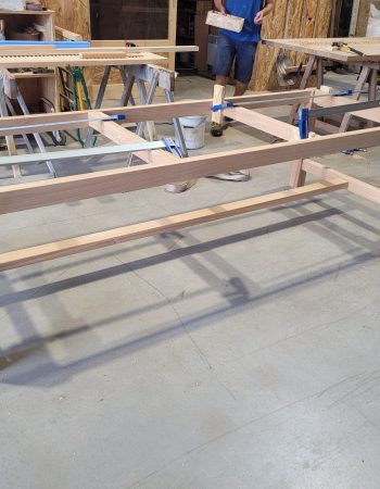 fabricatione d'une table en chêne